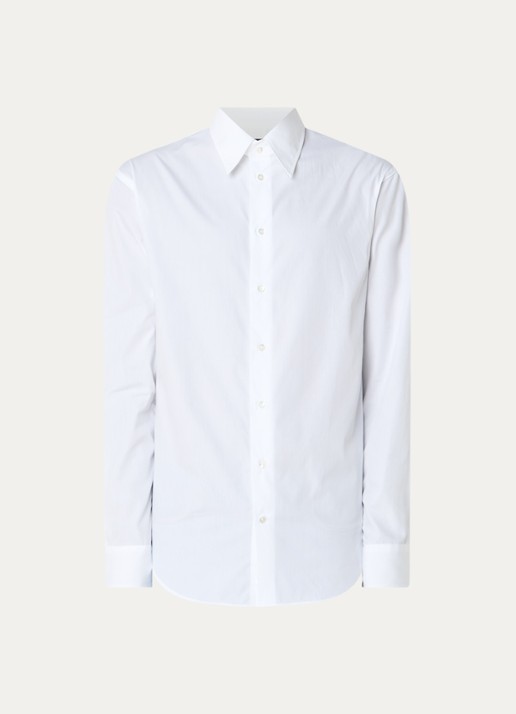 Armani Regular fit overhemd met stretch - voorkant gebroken wit
