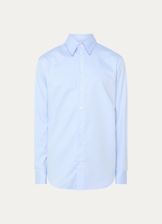 Armani Regular fit overhemd met stretch - voorkant lichtblauw