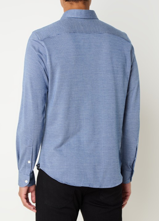 Armani Regular fit overhemd   - achterkant 3 donkerblauw