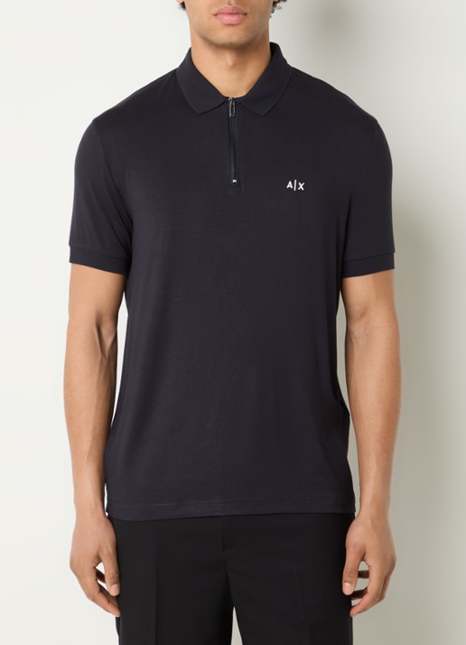 Armani Regular fit polo met halve rits
