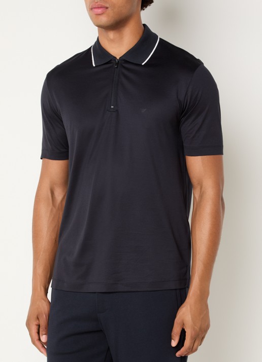 Armani Regular fit polo met halve rits