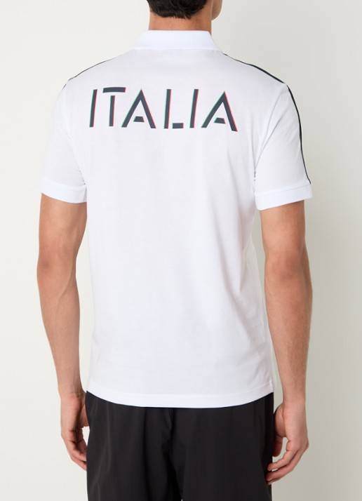 Armani Regular fit polo met logo- en backprint
