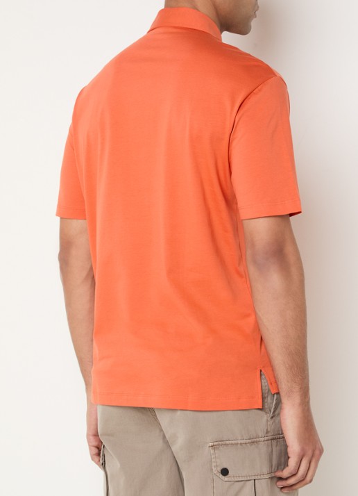 Armani Regular fit polo met logo - achterkant 4 oranje