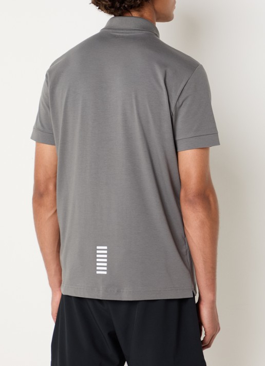 Armani Regular fit polo met logo - achterkant 2 donkergrijs