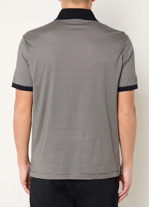 Armani Regular fit polo met logo - achterkant donkerblauw