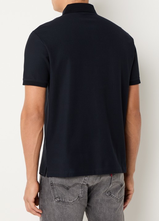 Armani Regular fit polo met logo - achterkant 3 blauw