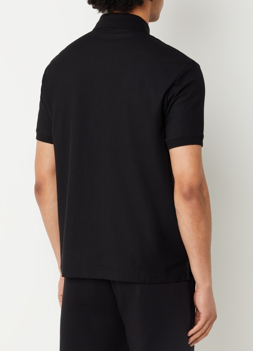 Armani Regular fit polo met logo - achterkant 4 zwart