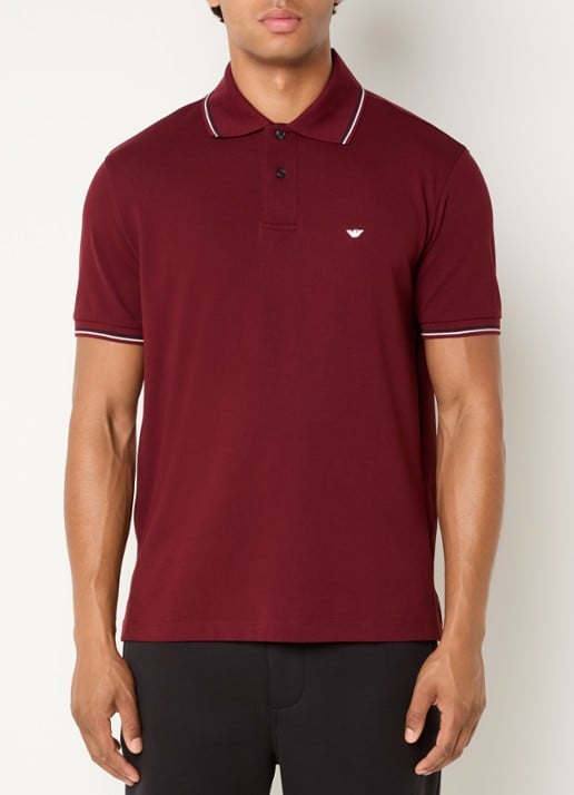 Armani Regular fit polo met logoborduring