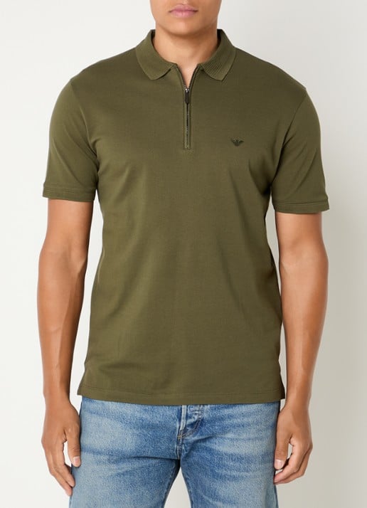 Armani Regular fit polo met logoborduring