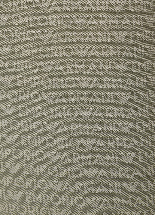 Armani Regular fit polo met logoprint - detail 5 olijfgroen