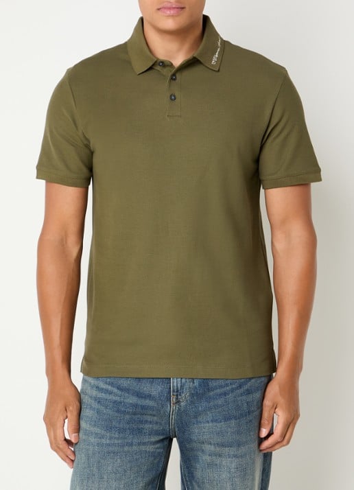 Armani Regular fit polo met stretch