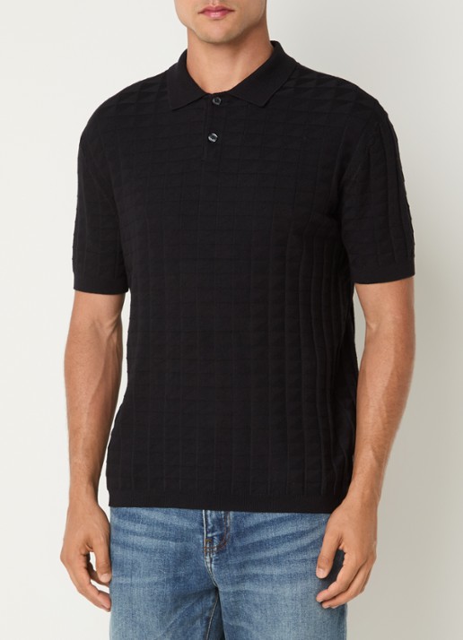 Armani Regular fit polo met structuur