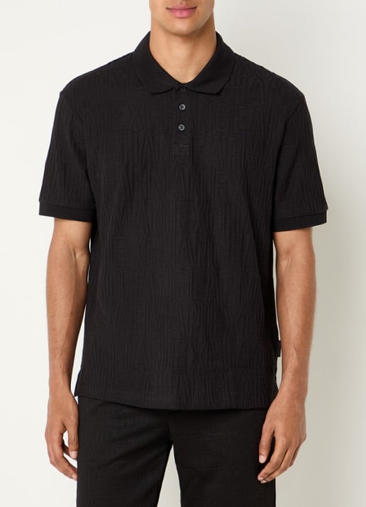 Armani Regular fit polo met structuur