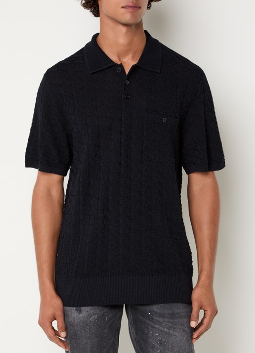 Armani Regular fit polo met structuur