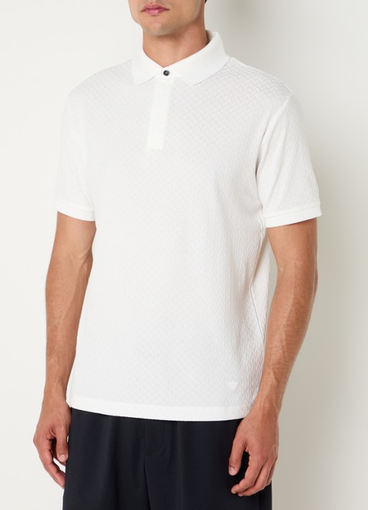 Armani Regular fit polo met structuur