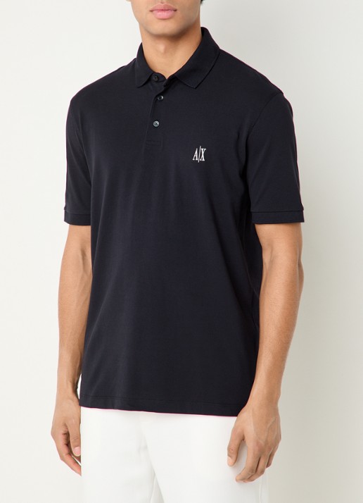 Armani Regular fit polo van piqué katoen met logoborduring