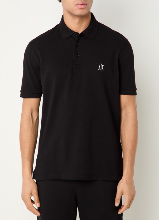 Armani Regular fit polo van piqué katoen met logoborduring