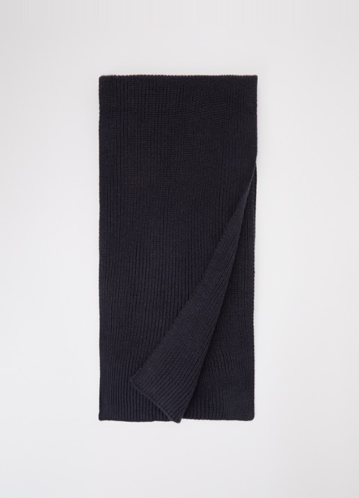 Armani Ribgebreide sjaal in wolblend 190 x 25 cm