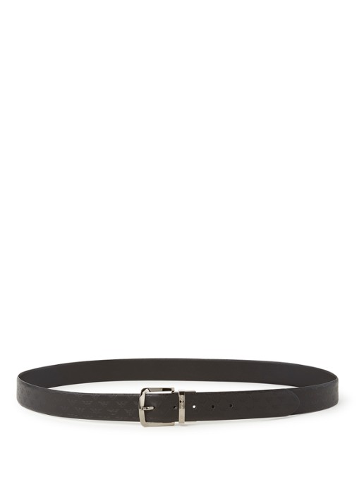 Armani Riem van leer met logoprint