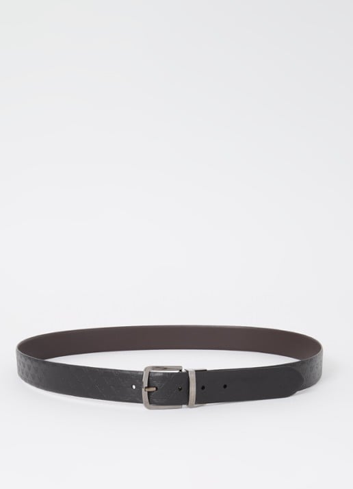Armani Riem van leer met logoprint