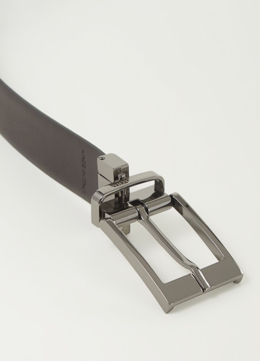 Armani Riem van leer - detail 2 zwart
