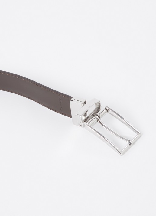 Armani Riem van leer - detail 2 donkerbruin