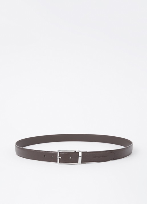 Armani Riem van leer - voorkant 3 donkerbruin