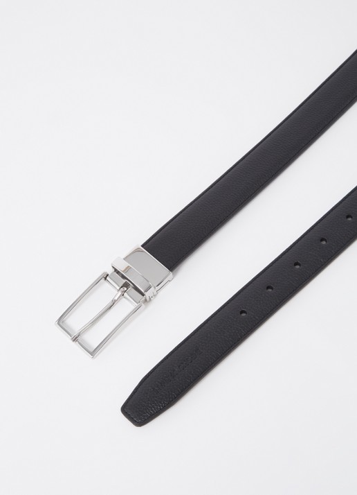 Armani Riem van leer - detail zwart