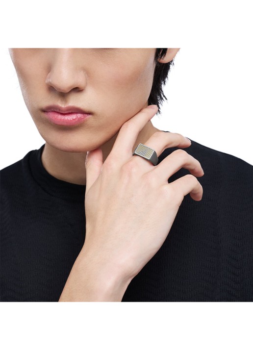 Armani Ring EGS3242060 - detail 2 zilver