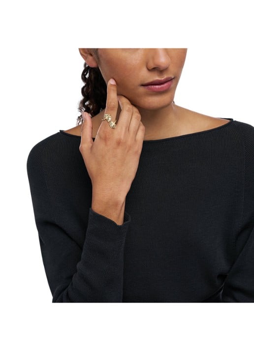 Armani Ring verguld EGS3260710 - detail 4 goud