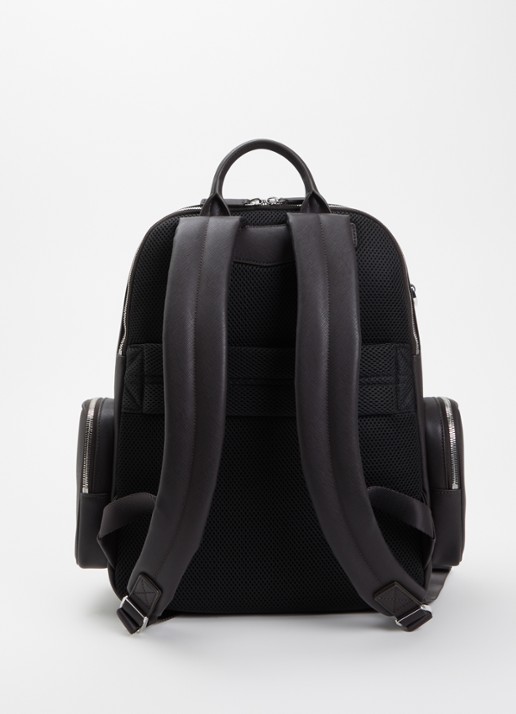 Armani Rugzak  met 13 inch laptopvak - achterkant donkerbruin