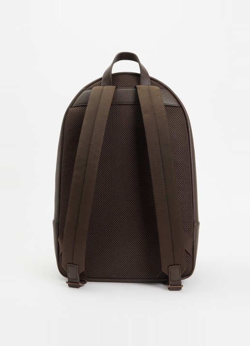 Armani Rugzak met 15 inch laptopvak - achterkant 2 donkerbruin