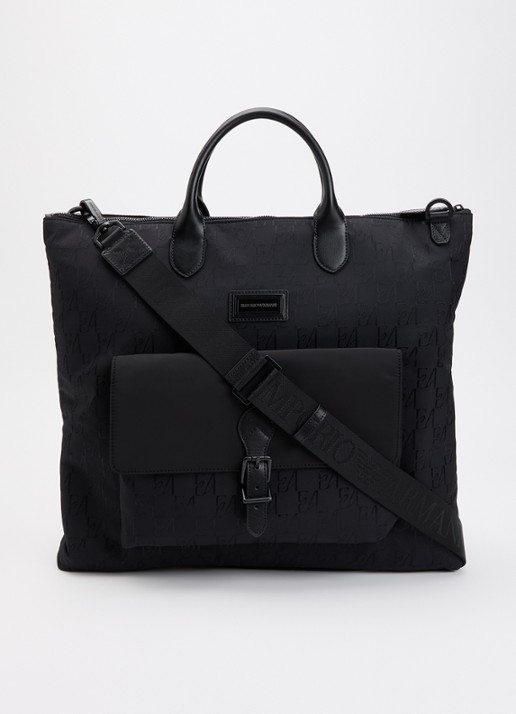 Armani Rugzak met logoprint en afneembare schouderriem