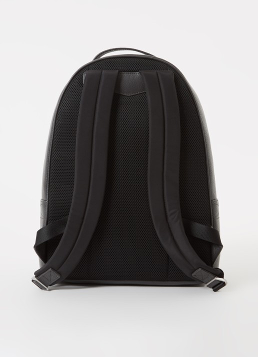 Armani Rugzak van leer met 13 inch laptopvak - achterkant 3 grijs