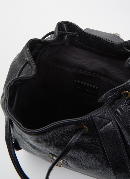 Armani Rugzak van leer - detail 3 zwart