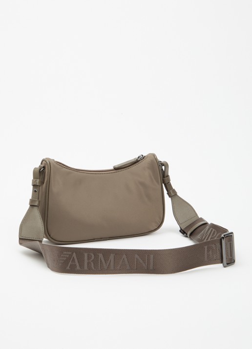 Armani Schoudertas met logo - achterkant bronsgroen