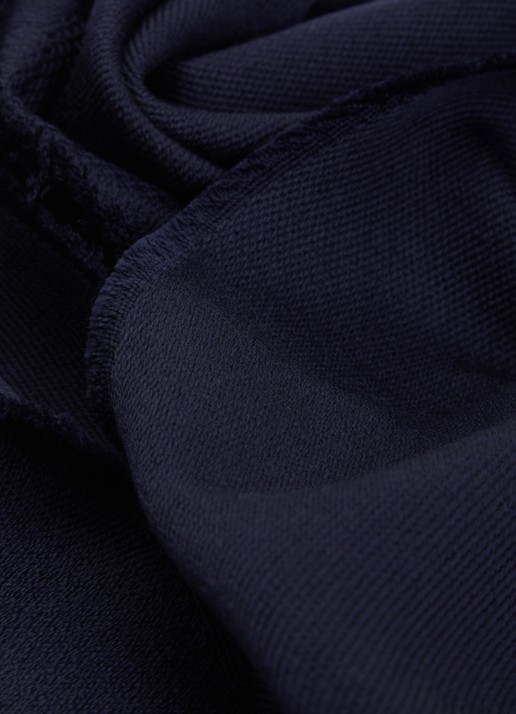Armani Sjaal van scheerwol 180 x 26 cm - detail 3 donkerblauw