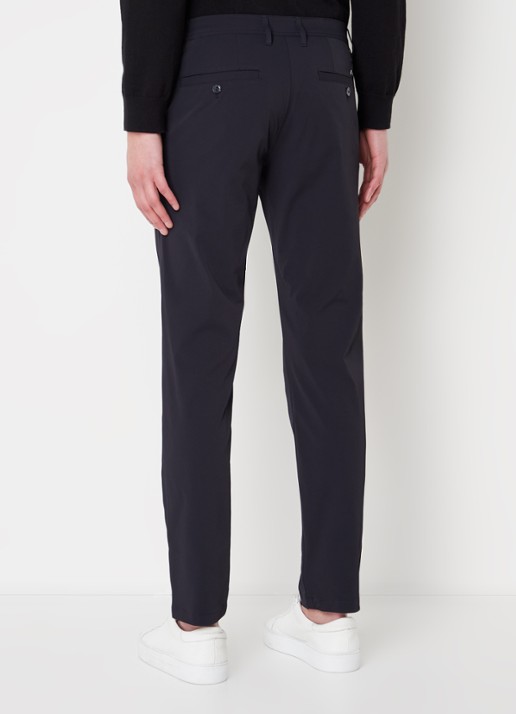 Armani Slim fit chino met stretch en steekzakken - achterkant 3 donkerblauw