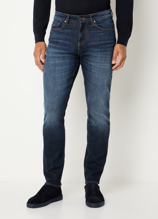 Armani Slim fit jeans met donkere wassing