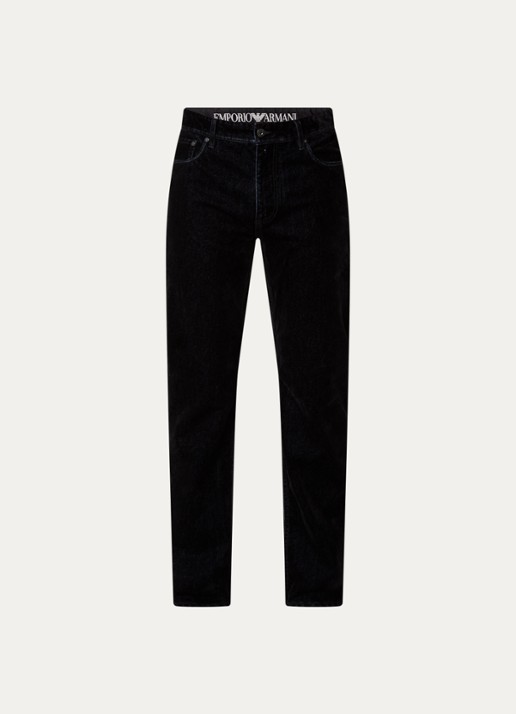 Armani Slim fit jeans met donkere wassing - voorkant 4 zwart