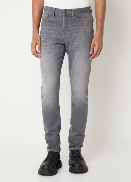 Armani Slim fit jeans met gekleurde wassing en steekzakken