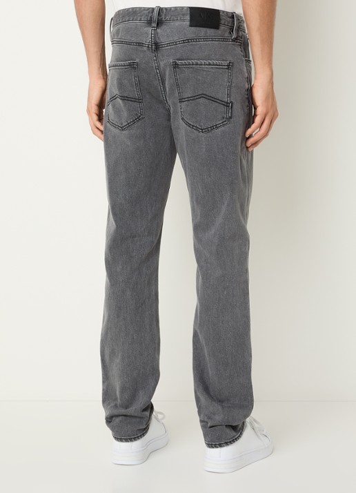 Armani Slim fit jeans met gekleurde wassing - achterkant 5 grijs