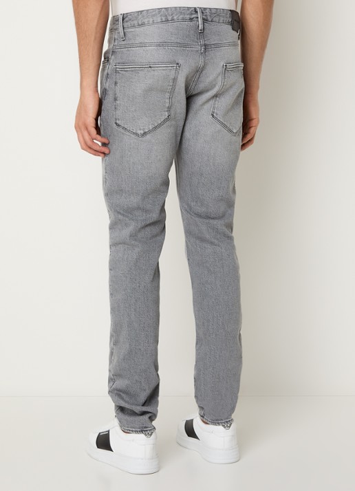 Armani Slim fit jeans met gekleurde wassing - achterkant 3 lichtgrijs