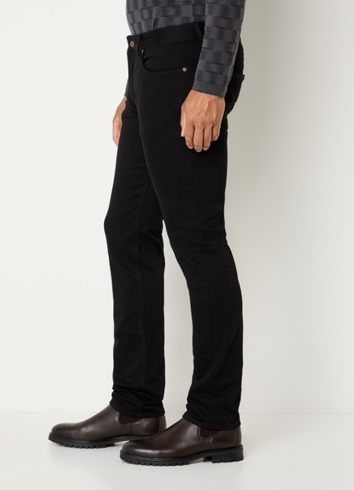 Armani Slim fit jeans met gekleurde wassing - detail 2 zwart