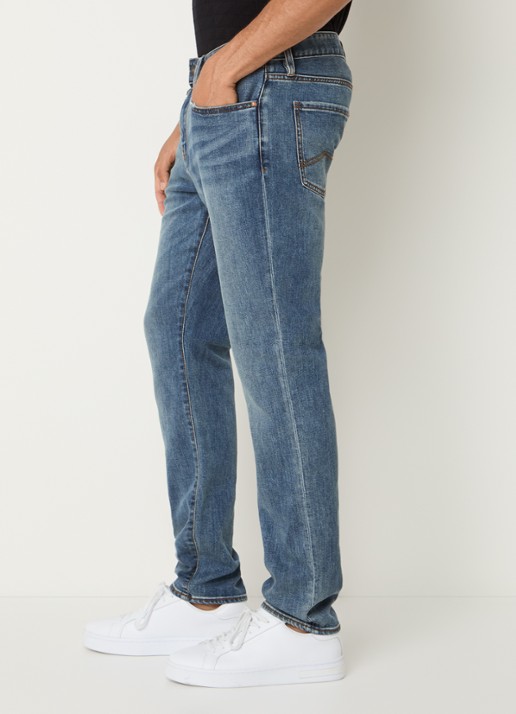 Armani Slim fit jeans met medium wassing - detail 4 medium blue denim-mb002