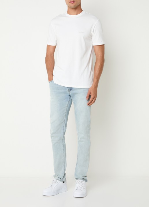 Armani Slim fit jeans met steekzakken - voorkant 4 lichtblauw