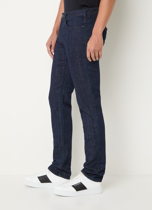Armani Slim fit jeans met steekzakken - detail 2 blauw
