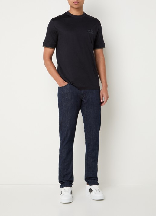 Armani Slim fit jeans met steekzakken - voorkant 4 blauw