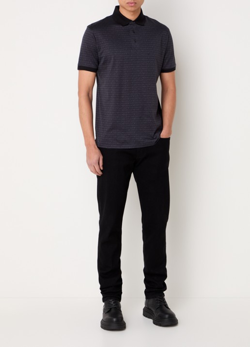 Armani Slim fit jeans met steekzakken - voorkant 5 zwart