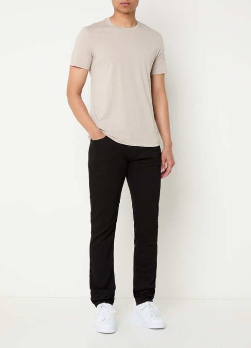 Armani Slim fit jeans met steekzakken - voorkant 4 diepzwart